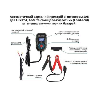 Автоматическое зарядное устройство с разъемом SAE KS-B2A