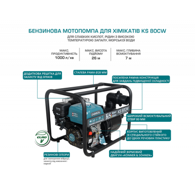 Мотопомпа для химических веществ KS 80CW