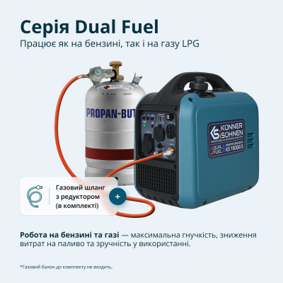 Інверторний Генератор (газ/бензин) KS 1900iG S